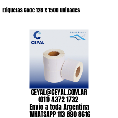 Etiquetas Code 128 x 1500 unidades