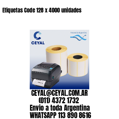 Etiquetas Code 128 x 4000 unidades