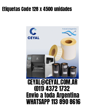 Etiquetas Code 128 x 4500 unidades