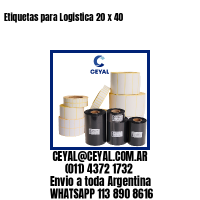 Etiquetas para Logistica 20 x 40