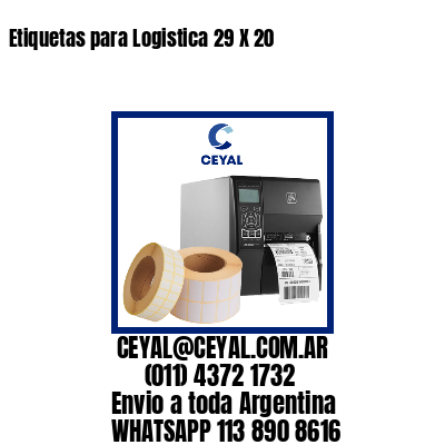 Etiquetas para Logistica 29 X 20