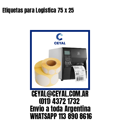 Etiquetas para Logistica 75 x 25