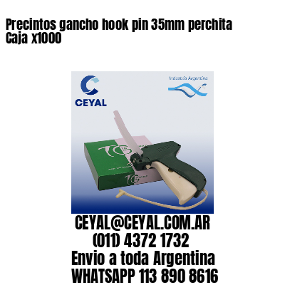 Precintos gancho hook pin 35mm perchita Caja x1000