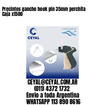 Precintos gancho hook pin 35mm perchita Caja x1500