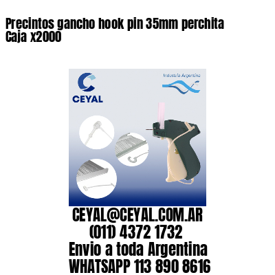 Precintos gancho hook pin 35mm perchita Caja x2000