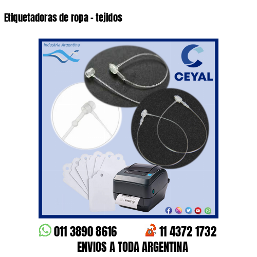 Etiquetadoras de ropa – tejidos