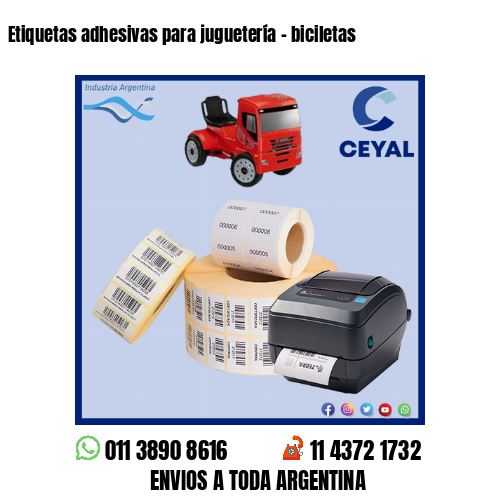 Etiquetas adhesivas para juguetería – biciletas