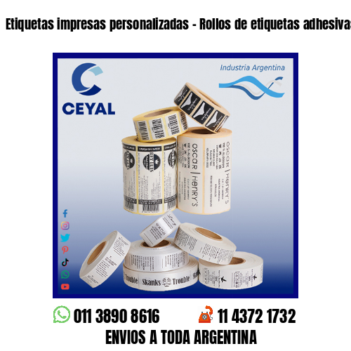 Etiquetas impresas personalizadas – Rollos de etiquetas adhesivas en blanco