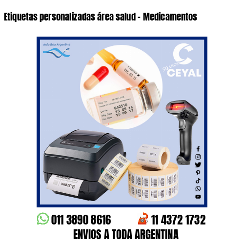 Etiquetas personalizadas área salud – Medicamentos