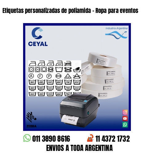 Etiquetas personalizadas de poliamida – Ropa para eventos