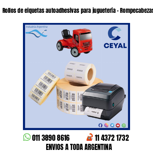 Rollos de eiquetas autoadhesivas para juguetería – Rompecabezas