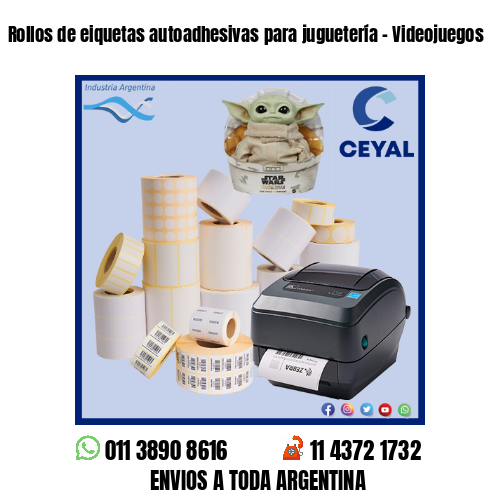 Rollos de eiquetas autoadhesivas para juguetería – Videojuegos