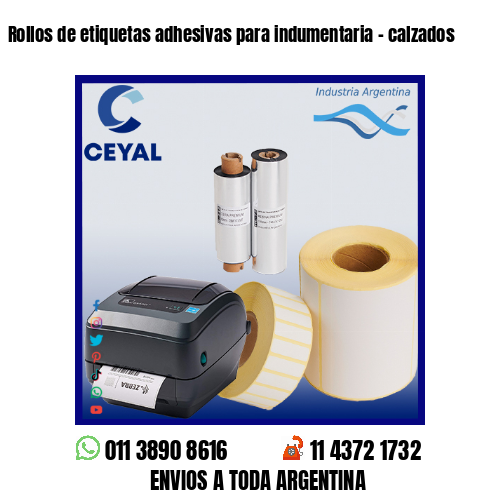 Rollos de etiquetas adhesivas para indumentaria – calzados