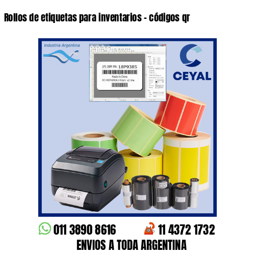 Rollos de etiquetas para inventarios – códigos qr