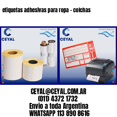 etiquetas adhesivas para ropa – colchas