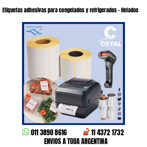 Etiquetas adhesivas para congelados y refrigerados – Helados