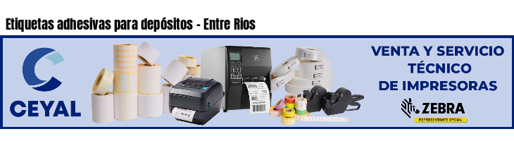 Etiquetas adhesivas para depósitos - Entre Rios