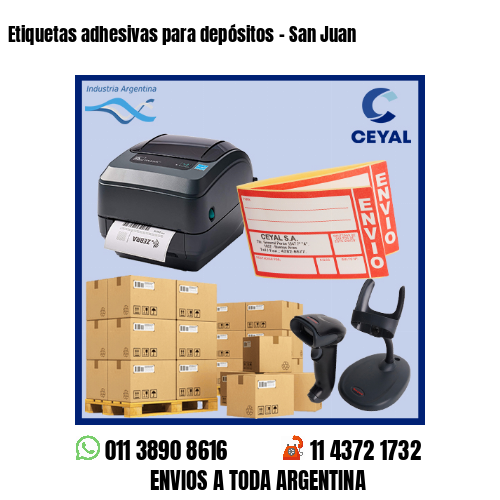 Etiquetas adhesivas para depósitos – San Juan