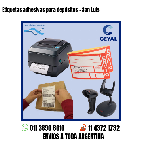 Etiquetas adhesivas para depósitos – San Luis