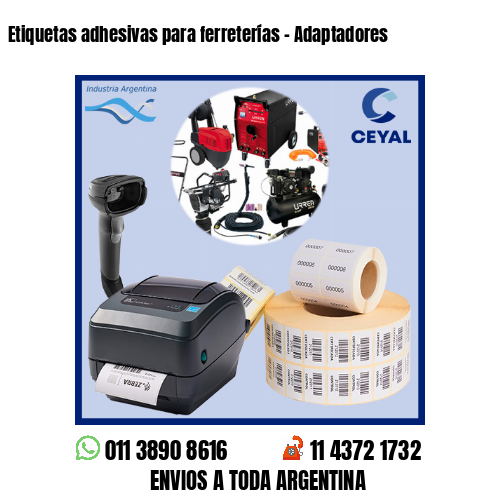 Etiquetas adhesivas para ferreterías – Adaptadores