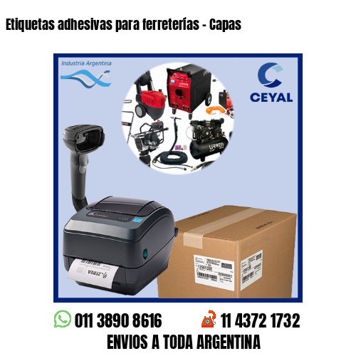 Etiquetas adhesivas para ferreterías – Capas