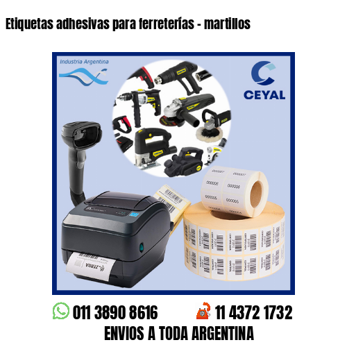 Etiquetas adhesivas para ferreterías – martillos