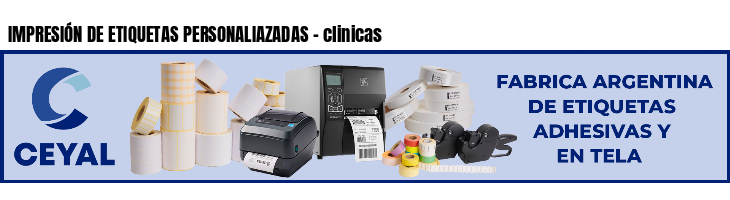 IMPRESIÓN DE ETIQUETAS PERSONALIAZADAS - clinicas