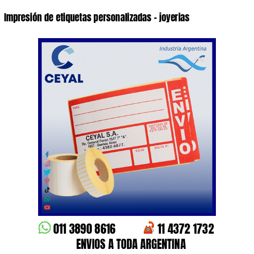 Impresión de etiquetas personalizadas – joyerias