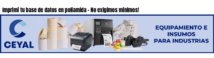 Imprimí tu base de datos en poliamida - No exigimos mínimos!