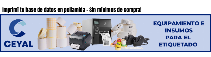 Imprimí tu base de datos en poliamida - Sin mínimos de compra!