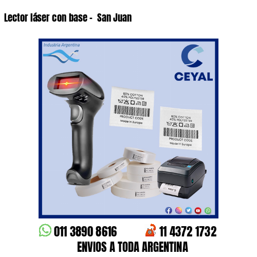 Lector láser con base –  San Juan