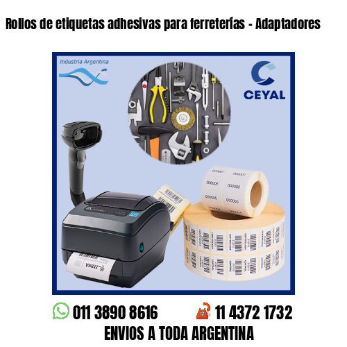 Rollos de etiquetas adhesivas para ferreterías – Adaptadores