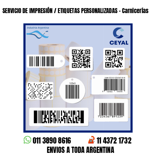 SERVICIO DE IMPRESIÓN / ETIQUETAS PERSONALIZADAS - Carnicerías