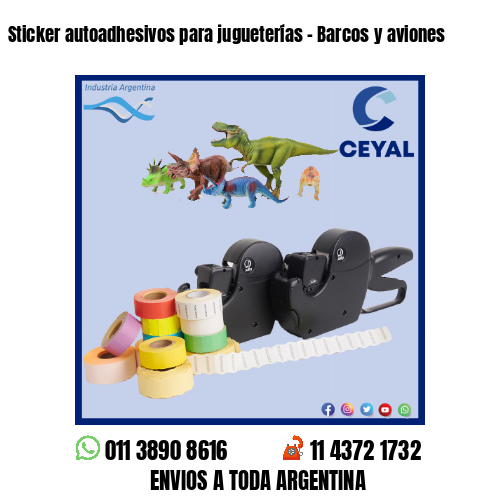 Sticker autoadhesivos para jugueterías – Barcos y aviones