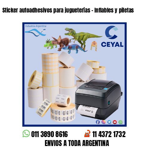 Sticker autoadhesivos para jugueterías – Inflables y piletas