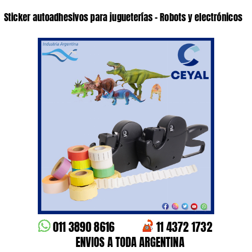 Sticker autoadhesivos para jugueterías – Robots y electrónicos