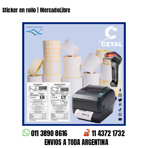 Sticker en rollo | MercadoLibre