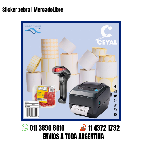 Sticker zebra | MercadoLibre