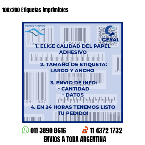 100×200 Etiquetas imprimibles