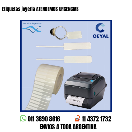 Etiquetas joyeria ATENDEMOS URGENCIAS