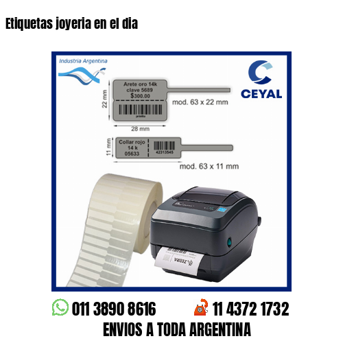 Etiquetas joyeria en el dia