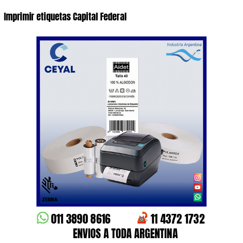 Imprimir etiquetas Capital Federal