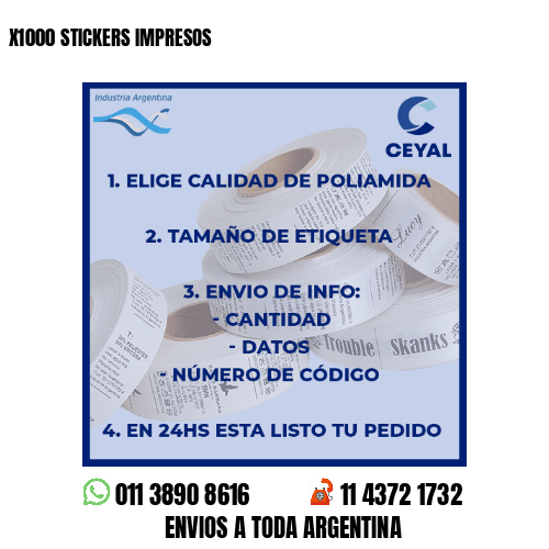 X1000 STICKERS IMPRESOS