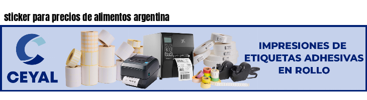 sticker para precios de alimentos argentina