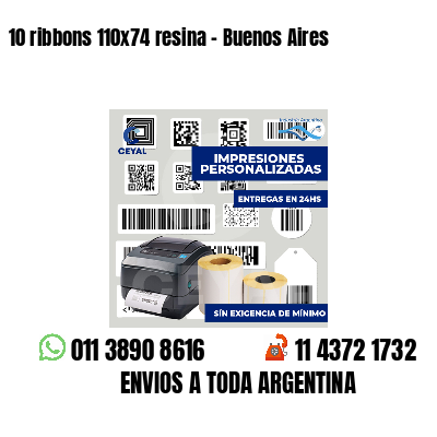 10 ribbons 110x74 resina - Buenos Aires