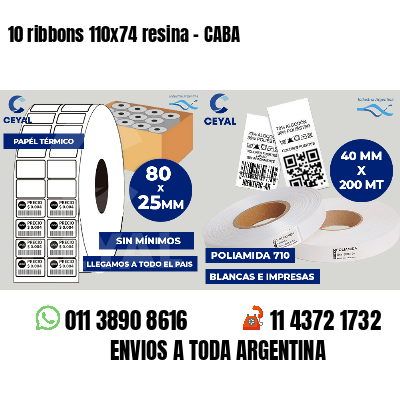 10 ribbons 110x74 resina - CABA