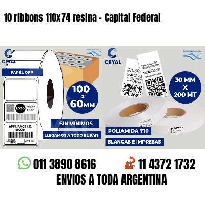 10 ribbons 110x74 resina - Capital Federal