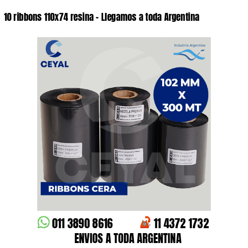 10 ribbons 110×74 resina – Llegamos a toda Argentina