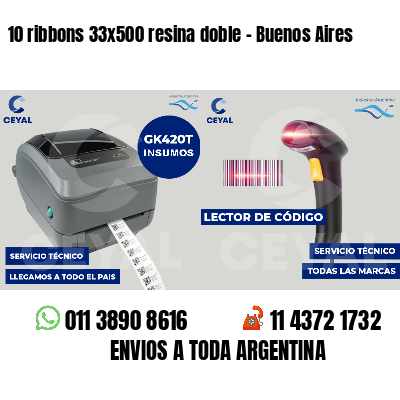 10 ribbons 33x500 resina doble - Buenos Aires