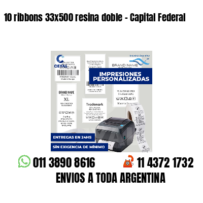 10 ribbons 33x500 resina doble - Capital Federal